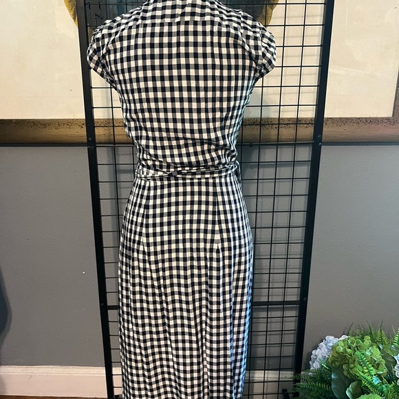 J. Crew Black and White Checkered Midi Dress - Picture 4 of 7